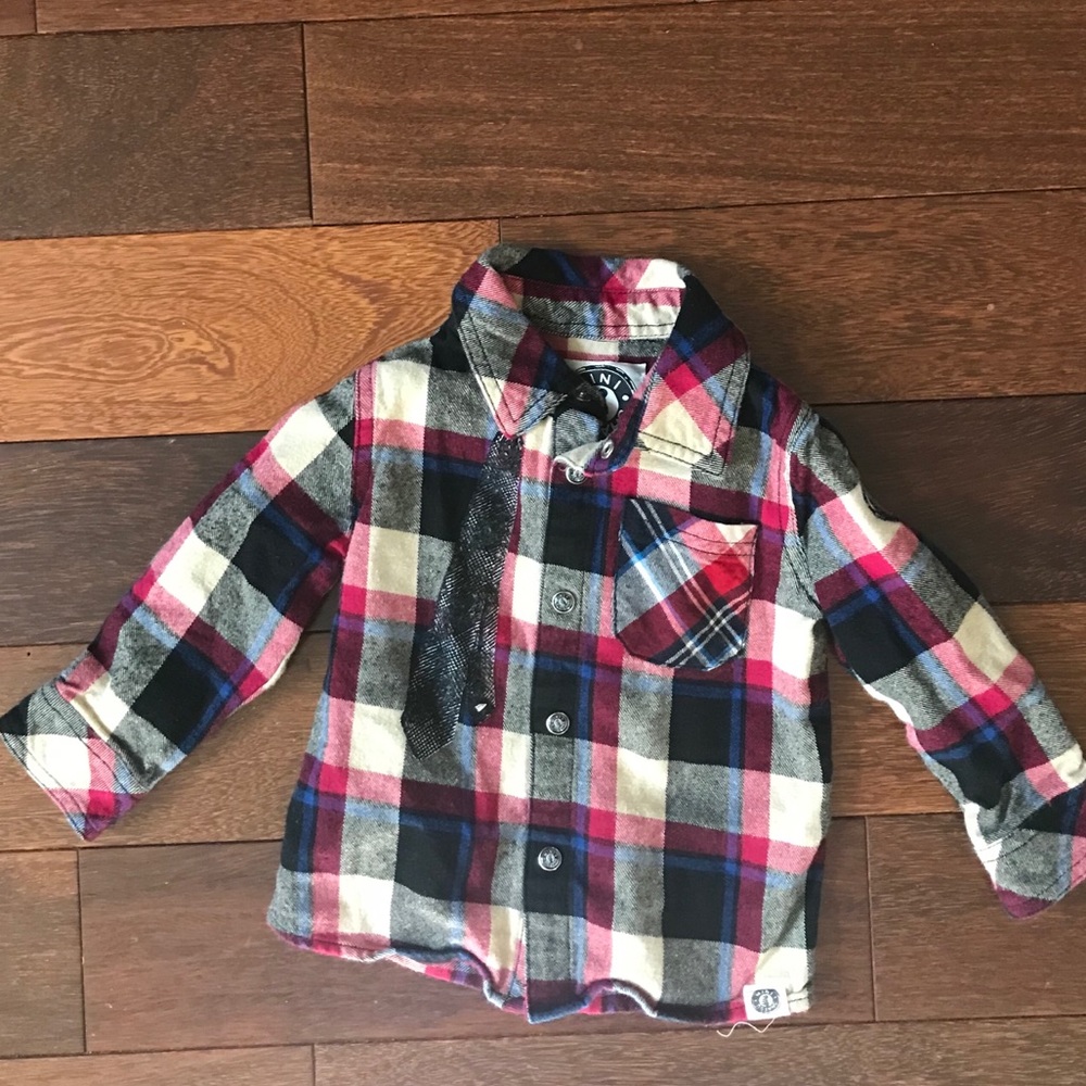 Mini Shatsu Flannel Snap Button Shirt
